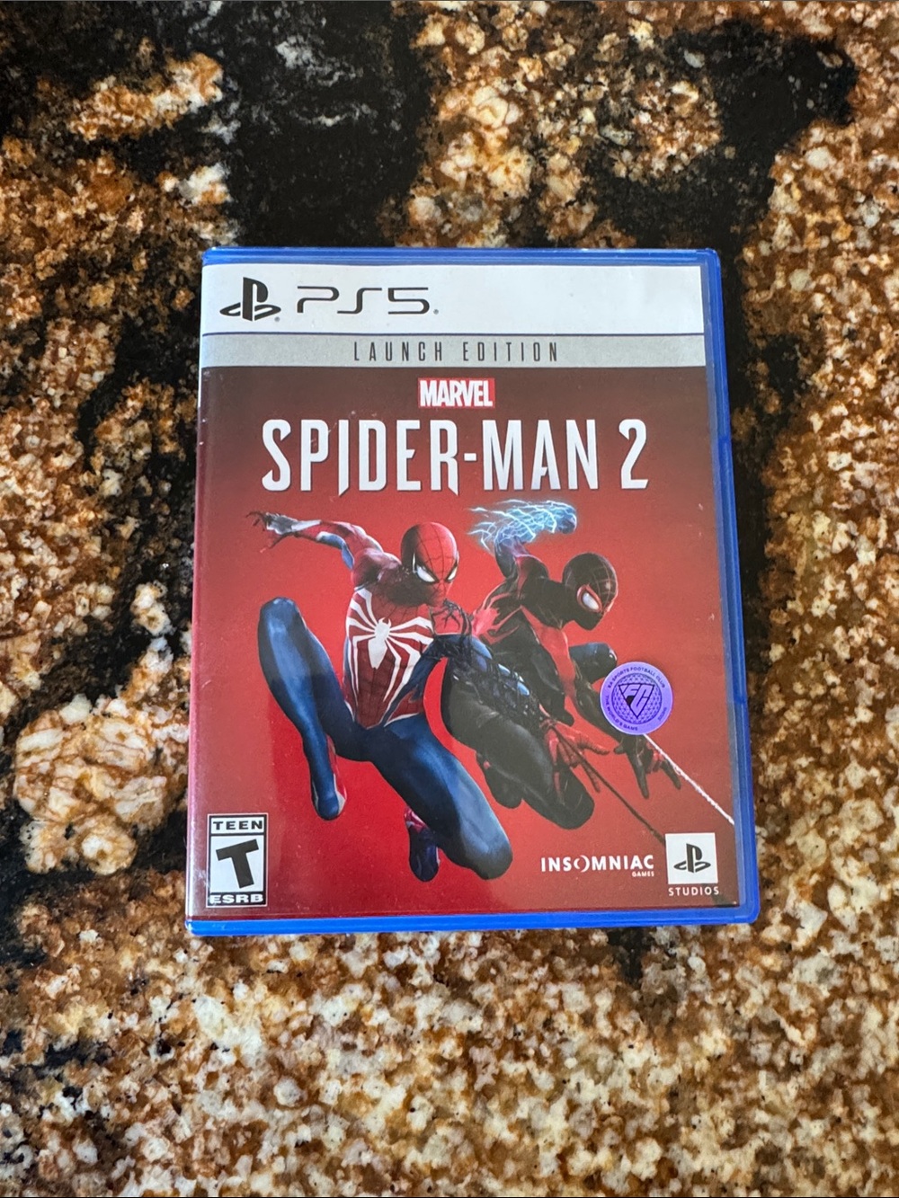 Sony PS5 Spider-Man 2 Game Case — Red and Blue Artwork